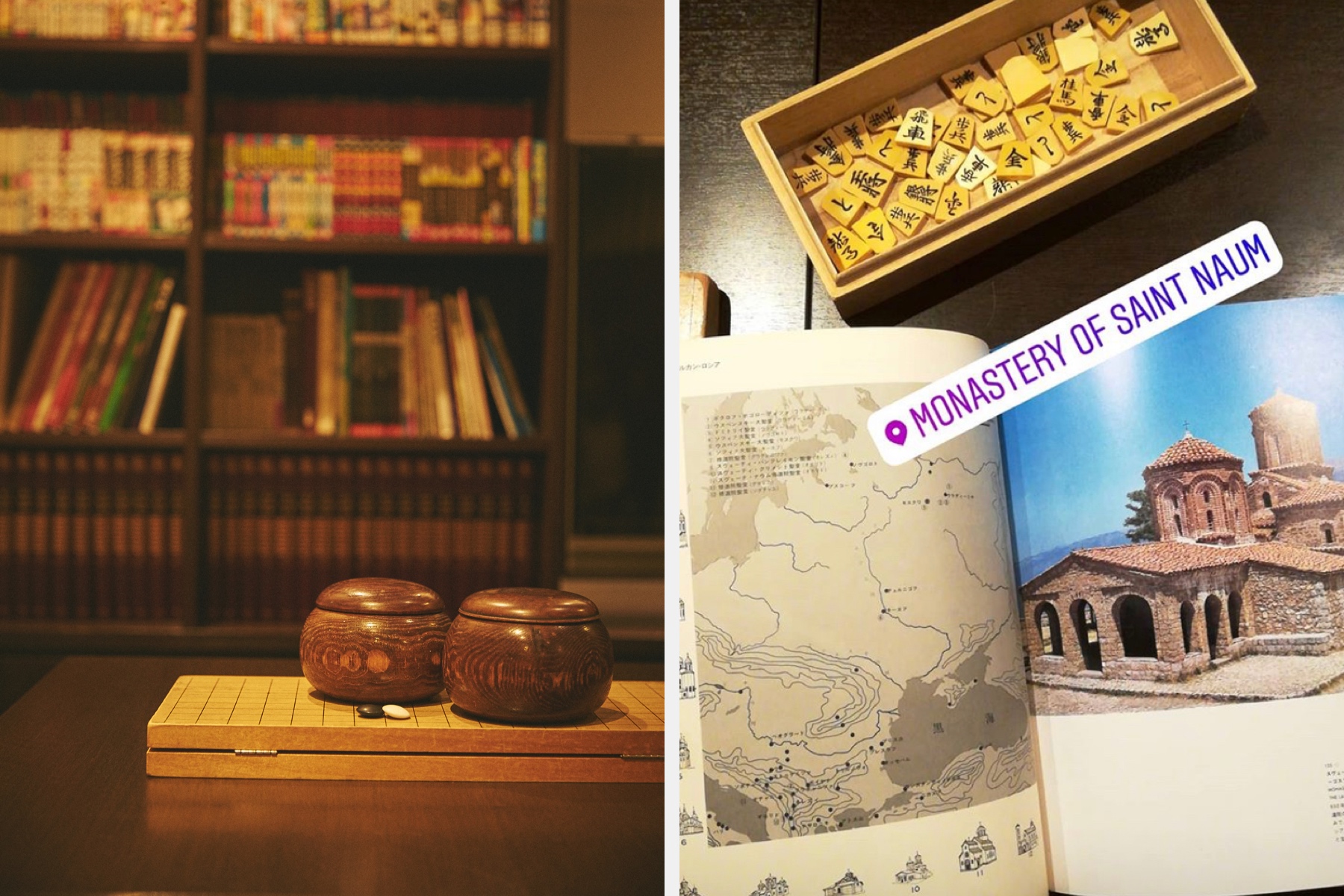 地下一階の休憩室にあるたくさんのマンガ本やボードゲーム